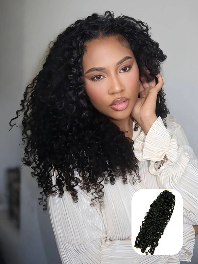 Moshe Burmese Culry End  Feather Crochet Human Hair Extension 100Gram