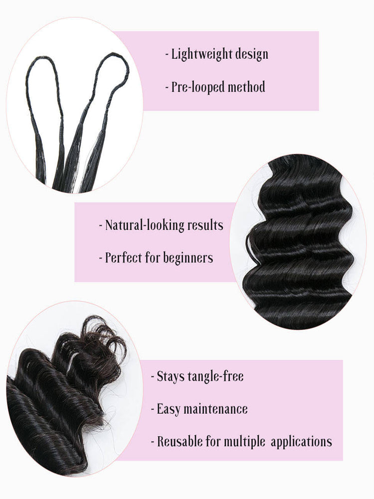 Moshe Deep Wave  Crochet Human Hair 100Gram