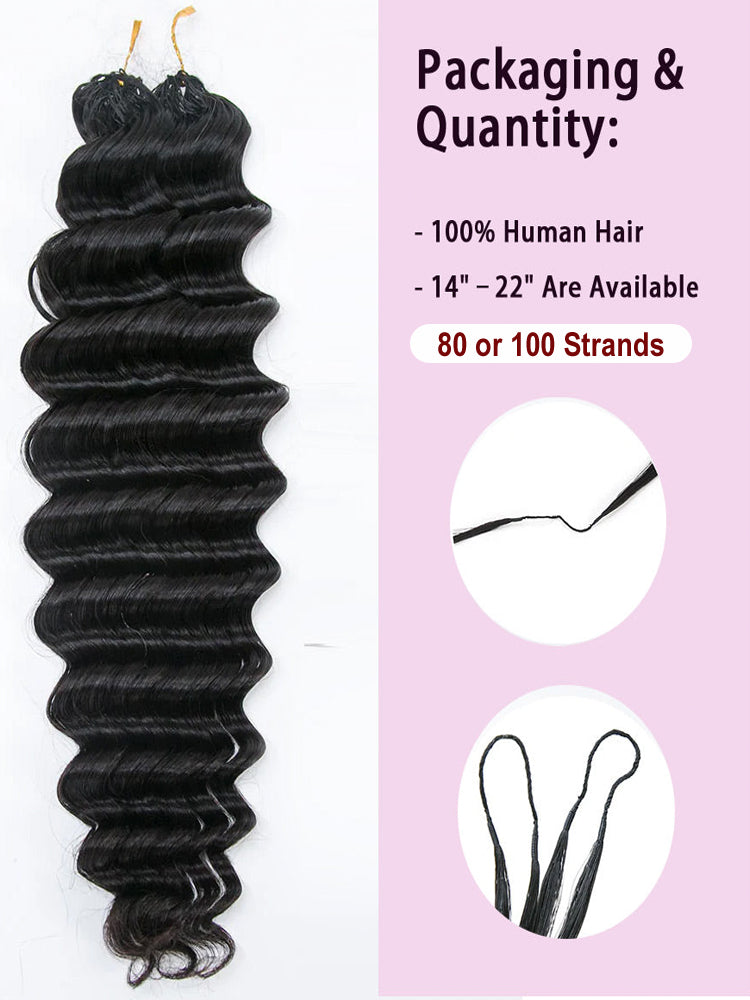 Moshe Deep Wave  Crochet Human Hair 100Gram