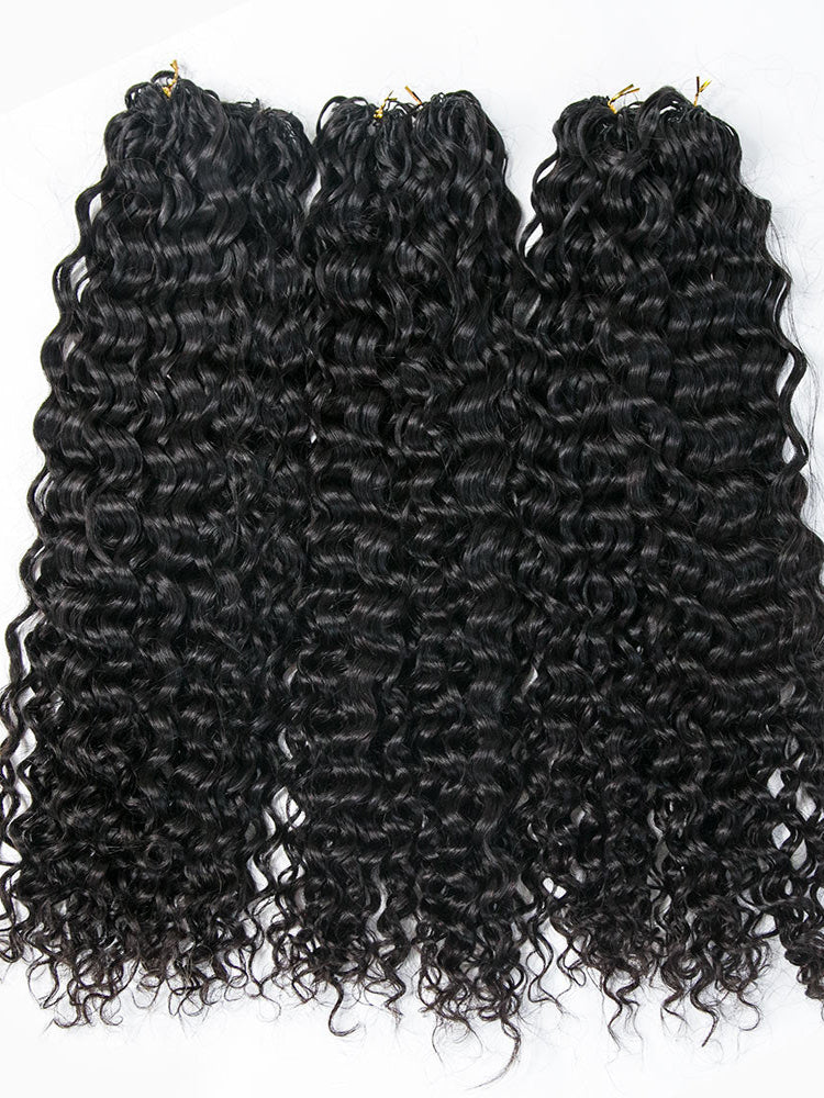 Moshe Water Wave  Crochet Human 80 or 100 Strands Hair 100Gram