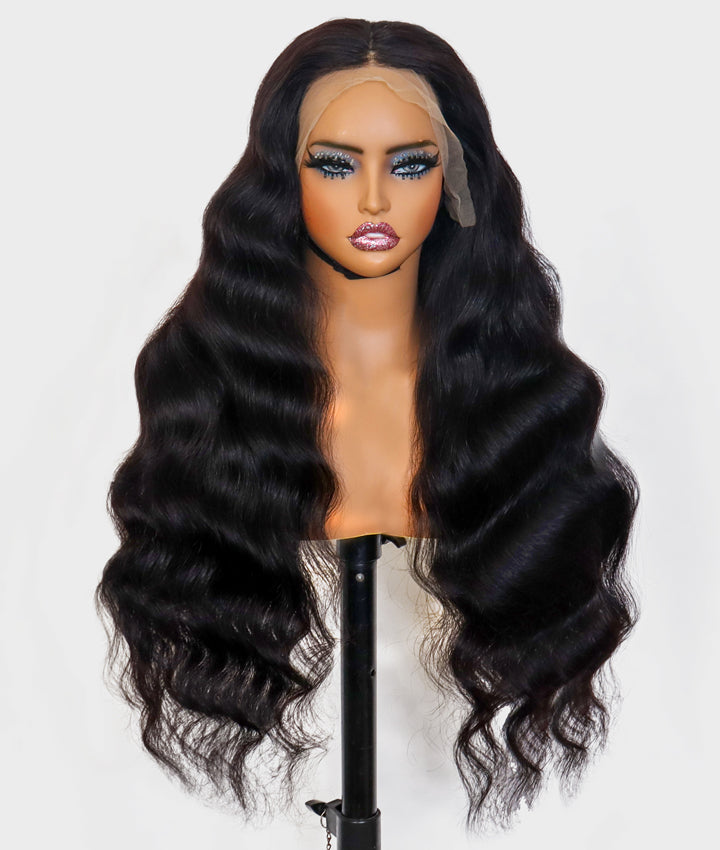 Moshe Glueless Easy Install Wear Go Wig Body Wave HD 13X4 Lace with Bleached Knots