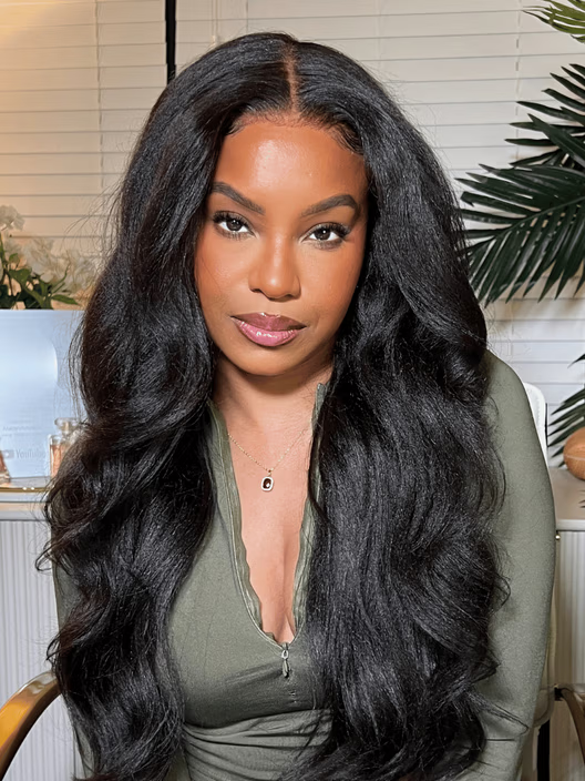 Moshe Yaki Straight V Part Wigs Natural Look Wear Go Wig No Lace Eady Installing