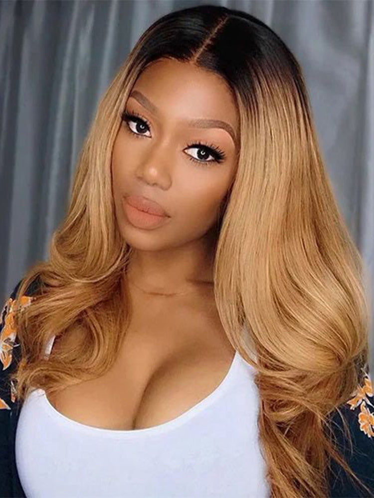 Moshe Ombre Honey Blonde Wig  Seamless Blending 13X4 Lace Invisiable Knots