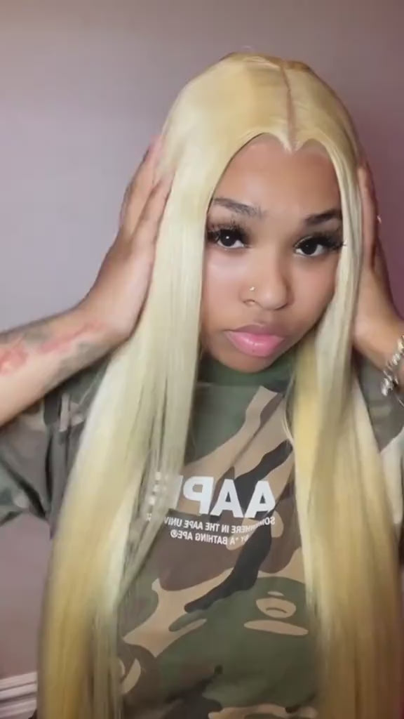 moshe honey blonde straight wig 