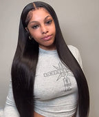 Moshe Glueless Pre Hairline Edge Wear Go Wig Straight HD 13X4 Lace with Bleached Knots