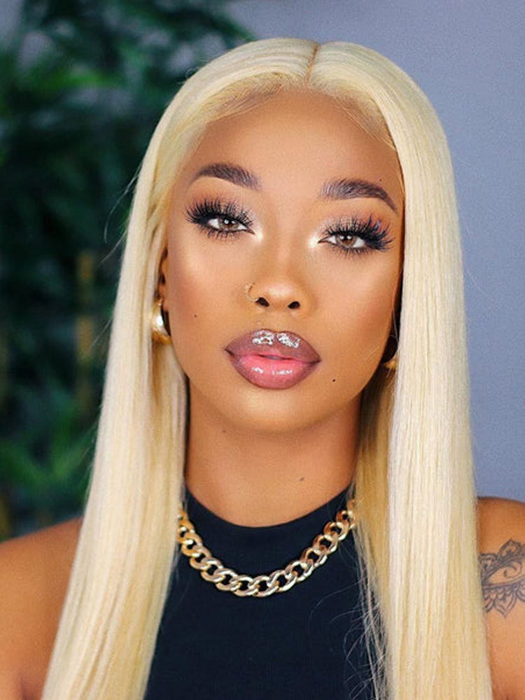 Moshe Seamless Blending 613 Honey Blonde Wig HD 13X4 Lace with Invisiable Knots