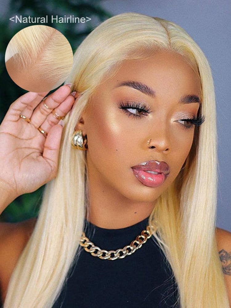 Moshe Seamless Blending 613 Honey Blonde Wig HD 13X4 Lace with Invisiable Knots