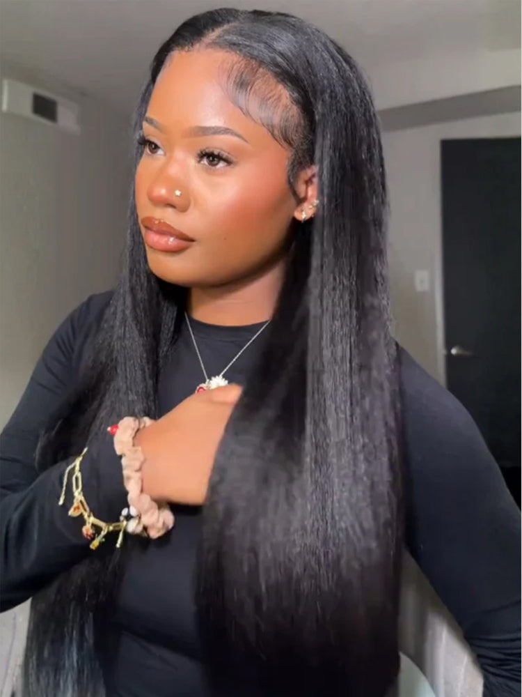 Moshe Yaki Straight V Part Wigs Natural Look Wear Go Wig No Lace Eady Installing